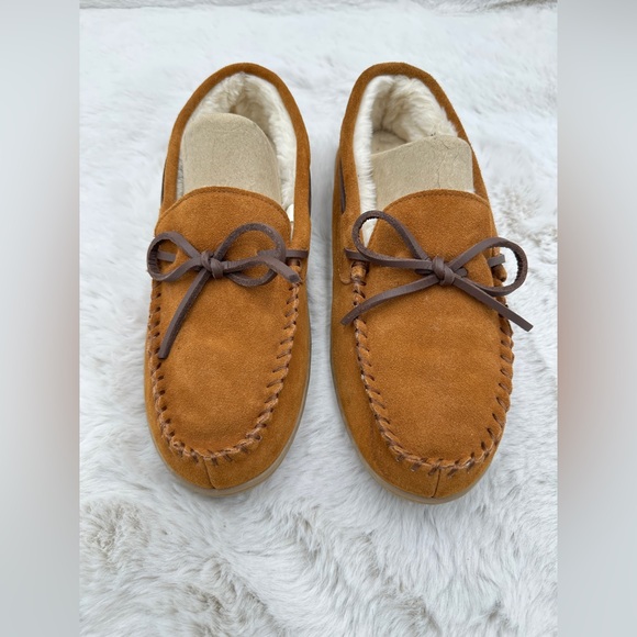 J. Crew Sherpa-lined suede‎ slippers Size 9 Men’s NWOT - Picture 5 of 13